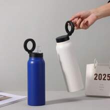 750ml Magnetic Phone Holder Vacuum Tumbler With Straw | 304 Stainless Steel Insulated Water Bottle 24H Cold/12H Hot | 4 Colors Leakproof Cup For Gym, Travel, Outdoor | Universal Mount For Phone/IPad, Selfie Vlog, Dishwasher Safe