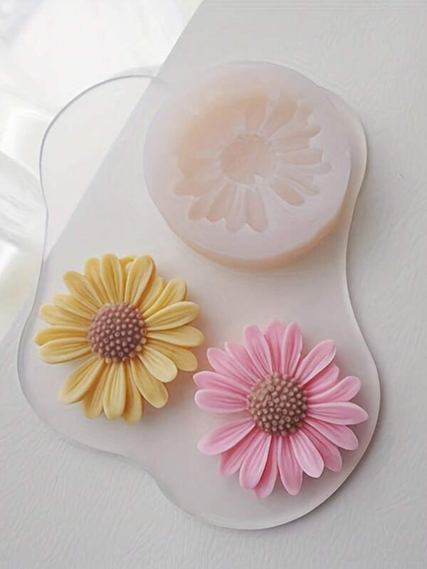 1pc/2pcs/6pcs Chamomile/Sunflower Decoration Molds, Scented Plaster/Silicone Molds For DIY, Diffuser Stone, Car Decor, Baking, Jewelry, Phone Case, Resin Crafts