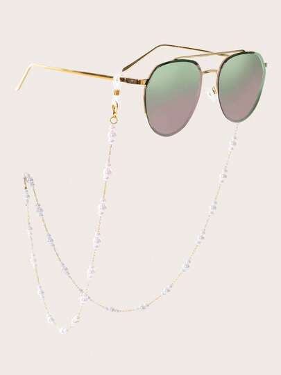 1pc Pearl Decor Eyeglasses Chain, Minimalist & Practical Multi-Function