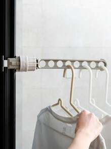 1pc/3pcs Rotary Clip-On 8 Holes Window Clothes Drying Rack, Suitable For Travel, Outdoor Anti-Theft Net Hanger To Dry Clothes