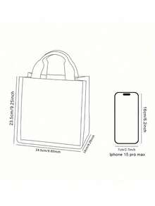 1pc Customized Handbag With Rabbit Ear Pattern, Personalized With Your Own Design, Great Gift For Children And Teenagers, Can Print Your Name Or Friend/Sibling's Name - Multicolor - View 8