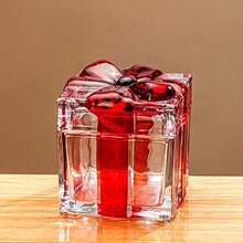 1/2 szt. świątecznych czerwonych szklanych słoików z kokardką, romantyczny słoik do przechowywania cukierków ślubnych w stylu vintage, pojemnik na suszone owoce, mały organizer na próbki, słoik do dekoracji pokoju, pojemnik na drobiazgi w przedpokoju, pojemnik na ciasteczka, uroczy prezent dla rodziny, przyjaciół, dziewczyny, pary na Walentynki