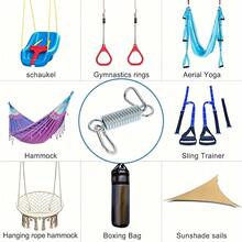 3-częściowy zestaw sprężyn do huśtawki ze stali o dużej wytrzymałości - odporny na warunki atmosferyczne, zawiera sprężyny i haki zapewniające wygodę i bezpieczeństwo w pomieszczeniach i na zewnątrz