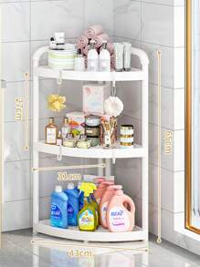1 Multifunctional Multi-Layer Floor Standing Tripod Storage Rack, Living Room, Kitchen, Bathroom Crevice Storage Rack, Household Toilet Corner Storage Rack