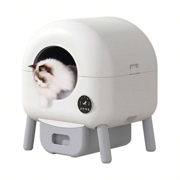 New Automatic Self-Cleaning Enclosed Cat Litter Box, Extra Large Capacity, Smart Preventing Spill