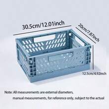 1 件粉彩储物箱，迷你塑料折叠篮，可爱彩色迷你储物盒，卧室、办公室、教室、浴室、书桌抽屉架 - 彩色 - 查看 8