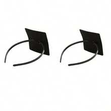 1 pièce/2 pièces Serre-tête élastique antidérapant et robuste pour toque de graduation, convient pour toque de graduation pour étudiants et dames (toque de graduation non incluse, cadeaux de graduation), meilleurs cadeaux d'anniversaire noirs - Multicolore - Voir 8