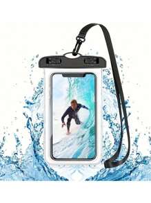1pc Waterproof Phone Pouch - Clear Dry Bag Compatible With IPhone 14/13/12/11 Pro Max, XS/XR/X/8/7/6s Plus, SE, Galaxy S21/S20/S10 Plus, Note 10+/9, Pixel 4 XL To 7 Inch - Durable ABS/PVC Material, Fit For Phones, Mini Devices