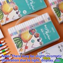 80pcs/60pcs/48pcs/36pcs/24pcs/12pcs Acrylic Marker Pen,Drawing Not Soak Paper, Art Collection, Pen To Graffiti Art Of Diy Pens, Colorful Painting Watercolor Art Mark Pen Sets, Waterproof High-Capacity Color Pen, Exquisite Gift To The Student, The Perfect Gifts Of Gifts, Marker Pen,Back To School,School Supplies