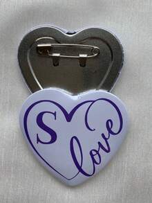 Custom Pins, Badges, Photo Pins, Heart-Shaped Pins In 1/3/5/10/30/50/100/200 Pcs; Gifts For Valentine's Day, Mother's Day, Personalized Heart-Shaped Pins, Graduation Gifts, Wedding Gifts, Christmas Gifts, Halloween Gifts, Custom Lover's Photo Heart-Shaped Badges, Custom Heart-Shaped Pins, Design Your Own Personalized Pins And Badges - Heart Style1 - View 6