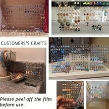 72 Holes Acrylic Earring Holder Organizer Earring Organizer 1/2/3pcs Clear Ear Studs Jewelry Storage Display Rack Showcase Earrings Display Stand Earring Storage For Retail Marketing Home Storage 4.57*3.15*1.77in Back To School