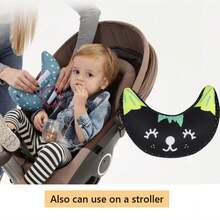 1 件 30 厘米小枕头安全带肩套汽车座椅颈枕午睡旅行座椅，汽车座椅旅行枕颈部支撑垫儿童 - 黑色 - 查看 6