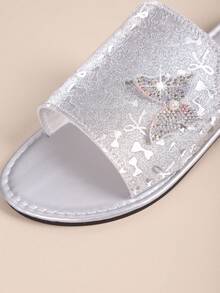 2025 New Summer Minimalist Fashion Outdoor Flat Slippers For Plus Size Women, Versatile - Silver - View 8