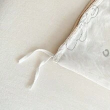 1set Brown Cartoon Bear Duvet Cover 3pcs Set, Soft Breathable Washed Fiber Cute Bear Bedding Textile Set, Suitable For Children Boys Girls Bedroom Decor In Spring/Summer, (1 Duvet Cover + 2 Pillowcases), Without Filler, Pillowcase Pattern Random Cut - White - View 11