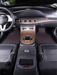 4 件/2 件汽车脚垫套装，通用型，汽车脚垫全套，前排脚垫，第二排脚垫，防水，适用于大多数汽车、SUV、卡车，带防滑垫，适合女性女孩 - 款式A - 查看 21