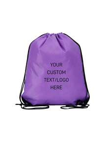 Personalized Image Logo Text. Solid Color Drawstring Closure On Shoulders, Polyester Gift Bag. Simple Style Gym Bag, Lightweight Pocket, Large-Capacity Multi-Functional Backpack Suitable For Boys, Girls Teenagers Daily Use, Going Out, Sports, Swimming Fitness. Customize Your Own Bag With Name, Letters, Lucky Numbers, Etc. Send Birthday Gifts To Friends Children, Commemorative Bags, Christmas Gifts, New Year - Multicolor - View 6