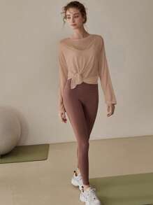 Women's Yoga Tops, Loose Fit Pullover Long Sleeve Workout Shirts For Running, Pilates, Fitness, Autumn/Winter