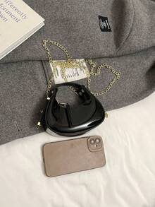 1pc Kids/Youth Crescent Moon Crossbody Bag, Fashion Versatile Mini Shoulder Bag, Available In Small & Large Size - Small - View 6