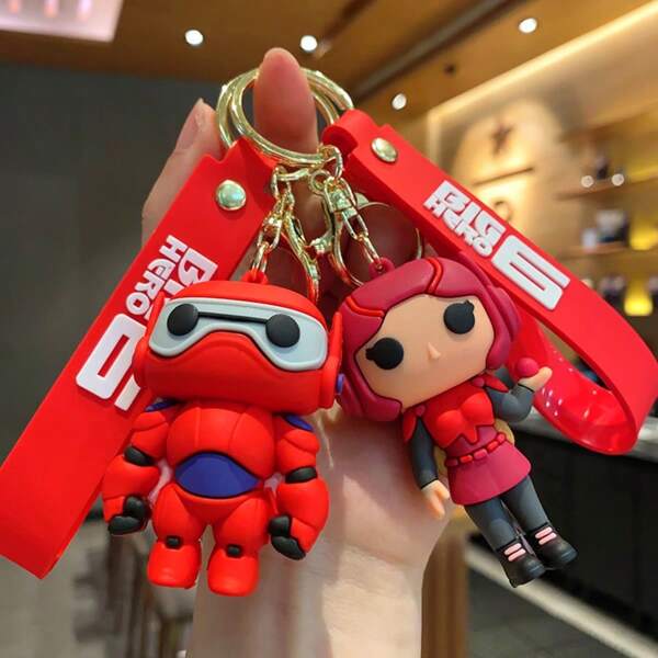 Disney Big Hero 6 Anime Baymax Silicone Keychain, Pingente de Mochila Super Fofo, Dia dos Namorados, Presente de Aniversário, Presente Pequeno Criativo