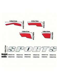 4PCS/8PCS Belly Baby Pig Racing Car Tyre Letter Sticker Decoration, Enhance Tyre Mobility, Geometric Rubber Car Tire Letter Stickers,White 'SPORTS' With Red Sequences, DIY Sports Car Tire Stickers, PE Material PVC Rubber Decals - Multicolor - View 12