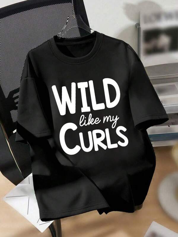 Tween Boy Slogan Print Crew Neck T-shirts Zomer Jongens Casual T-shirt Zachte Tops