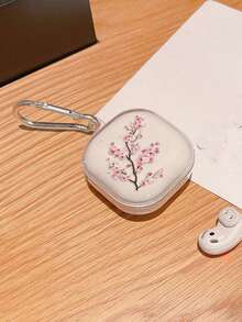 Skyddsfodral med blommönster, kompatibelt med Galaxy Buds Pro/Buds FE/Buds Live/Buds 2 trådlösa Bluetooth-hörlurar, transparent blommönster - Rosa - Visa 3