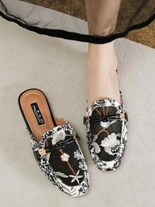 Mengshangli Fashion Backless Mules Slip-On Flat Shoes For Women - Multicolor - View 6