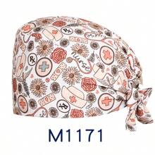 1 Stück Polyester Dental/Arzt/Krankenschwester grafikaufdruck elastische Kappe, verstellbare unisex medizinische/tierärztliche klinik Arbeitskappe