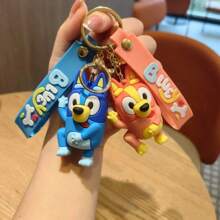 Bluey Llaveros creativos y lindos de la familia Bruy, colgantes con figuras de perro, bolsos, pequeños regalos colgantes, perfectos para obsequiar, detalles de fiesta