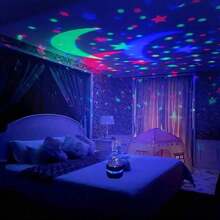 1pc USB Powered Starry Sky And Ocean Wave Projector - 7 Color Modes, USB Powered Night Light With 7 Pattern Options, Suitable For Bedroom, Game Room, Home Theater Decor - An Ideal Gift For Weddings, Loved Ones