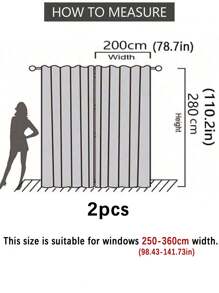 1pc Mint Green Blackout Curtain For Bedroom, Work & Study