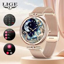 ESFOE Reloj inteligente de moda LIGE para mujer con seguimiento del ciclo menstrual, alarma, recordatorio de inactividad, diseño de esfera personalizable, resistente al agua, múltiples modos deportivos, elegante y casual - un excelente regalo para amigas y esposa
