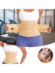 1 Pc Waist Trainer Corset For Women Tummy Control Sport Workout Body Shaper Lumbar Trainer Organizer. Faster Shaping And Lumbar Support Can Help Improve Posture And Relieve Back Pain - Beige - View 7