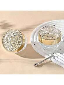 1个50毫升玻璃磨砂钻石霜罐，化妆品容器，空钻石霜瓶 - 彩色 - 查看 3