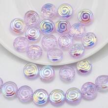 30 Peças Contas Espaçadoras de Cristal de Vidro Coloridas Eletrodepositadas no formato de Pirulito Candy de 12mm e Golfinho de 11*16mm, Material de Artesanato de Joias DIY para Colar, Pulseira, Brinco, Presentes de Feriados e Aniversário
