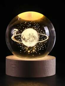 Bola esferas de luz para noche 6cm con cable USB Navidad Christmas esferas de luz LED decoración hogar luces navidad decoración mesa Christmas ball USB decoración navideña - Saturno - Ver 2