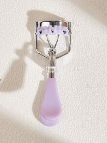 1 pieza Rizador de pestañas de acero inoxidable con peine + 10 piezas de almohadillas de repuesto, rizador de pestañas manual color lila claro, rizador de pestañas sin pellizcos, herramienta de maquillaje, herramienta de belleza, herramienta para ojos, herramienta para pestañas postizas, fácil de reemplazar las almohadillas, duradero, unisex, apto para uso doméstico y distribución comercial