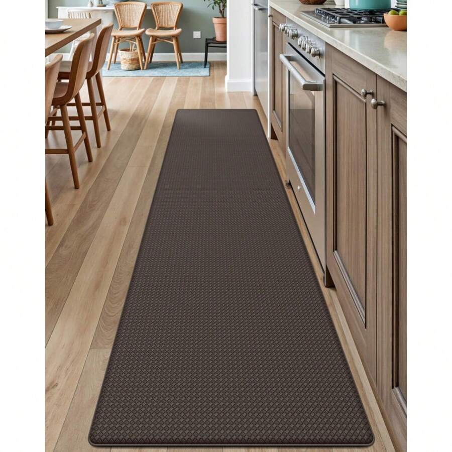 Kitchen Area Rug Floor Mat Cushioned Anti Fatigue Floor Mat Kitchen Rugs, Standing Runner Rug Waterproof, Comfort Memory Foam Padded For Front Sink Laundry,Home Decor - 棕色 - 查看 1