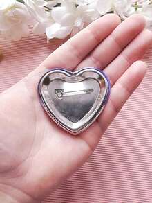 1/3/5/10/30/50/100/200pcs Custom Badges, Custom Heart-Shaped Buttons, Customize Your Design Heart Badges, Valentine's Day Mother's Day Gifts, Personalized Heart Buttons, Can Print Lover's Photo, Cartoon Characters - Picture Style1 - View 7