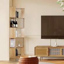 5 Tier Corner Standing Shelf Corner Bookshelf Unit Free Standing Bookcase Floor Standing Corner Shelf Book Storage Display Rack For Living Room Bedroom Office - as pic - View 6