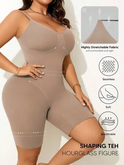 Moldeador corporal completo con tirantes ajustables para mujer de talla grande, para el verano