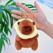 Soft Capybara Plush Keychain Toy Realistic Cute Capybara Stuffed Animals Toy Capybara Plushie, Pendant For Backpack Handbag Birthday Gift,Stuffed Toy,Pink Capybara,Party Favors For Kids, Birthday Decoration
