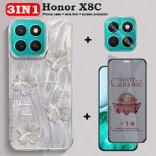 Película protectora de pantalla 3 en 1 para Honor X8C: película protectora completa de pantalla con acabado mate, película protectora de lente, talla grande funda para teléfono Honor X8C con pintura inferior, sensibilidad avanzada y protección anti-caídas - Honor X8C - Ver 15