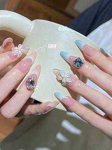 2 件 6ml 新款流行蓝色和粉色拍胶，紫色凝胶指甲油，UV LED 浸泡指甲油，适合春夏季家庭 DIY 和美甲沙龙