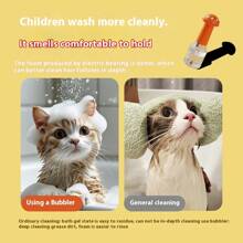 Fabricador de burbujas de baño inteligente para mascotas, electrodoméstico de baño para gatos y perros, máquina de espuma de un solo clic, fabricador de burbujas para mascotas
