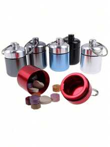 Moisture-Proof And Waterproof Aluminum Alloy Sealed Canister For Coins, Pills, And Water - Portable And Multifunctional Metal Container Box