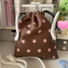 Fashion Canvas Star Bundle Pocket Travel Cosmetics Stationery Dustproof Storage Bag