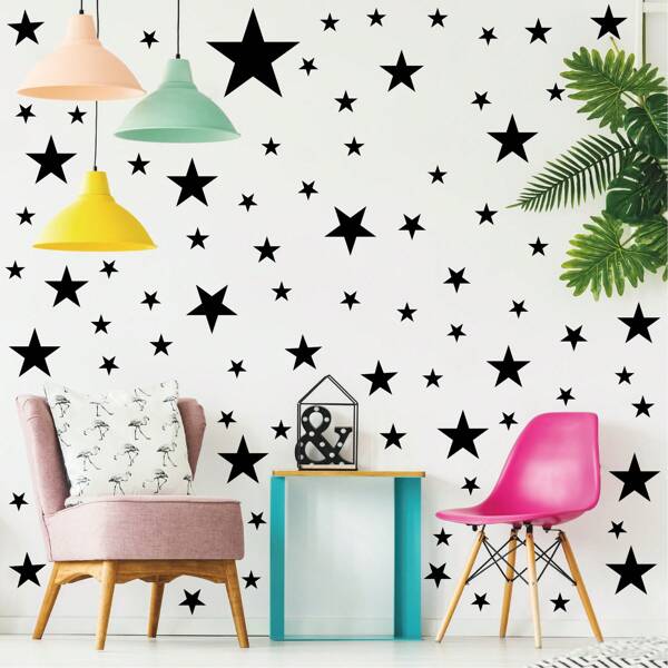6 piezas de adhesivos de pared autoadhesivos impermeables de PVC para decoración de dormitorio, hogar, habitación, pared, personalizados