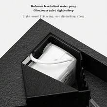 Aquarium mit Filter, Mini Aquarium Starter Kits, Mikro Landschafts Schreibtisch Aquarium Komplettset für Büro Desktop Dekoration - Schwarz - Übersicht 6