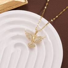 New Luxury Phoenix Wings Rhinestone Inlaid Necklace, Women Clavicle Chain Jewelry, Factory In-Stock - Multicolor - View 4